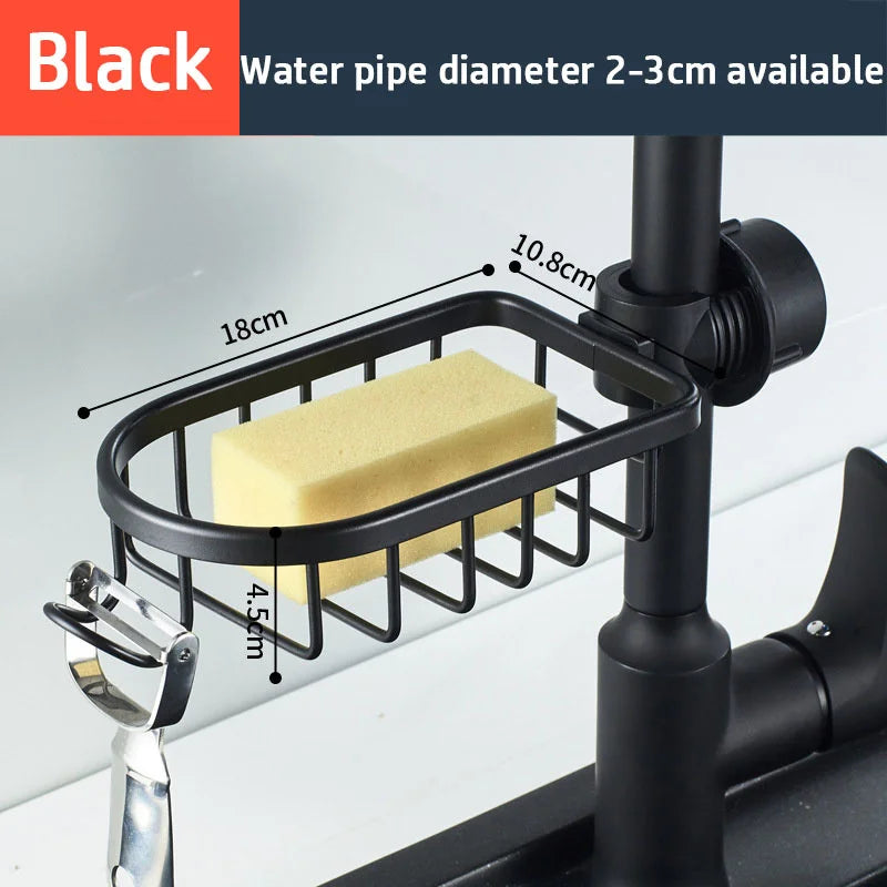Faucet-Mounted Sink Caddy – Black