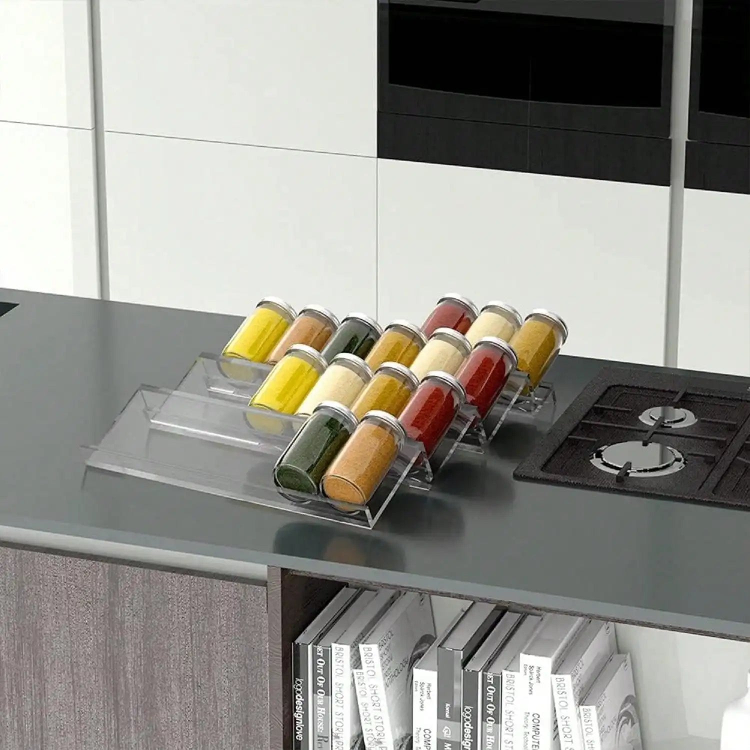 4-Layer Spice Drawer Organizer – Clear