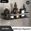 Stainless Steel Corner Bathroom Shelf – Black