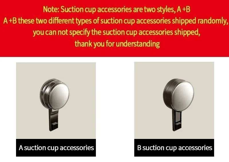 No-Drill Suction Cup Bathroom Shelf – Grey 40cm